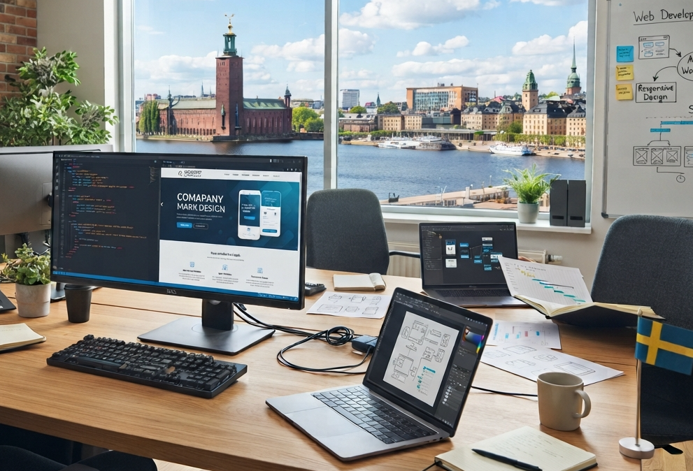 Web developer building a custom business website in Sweden