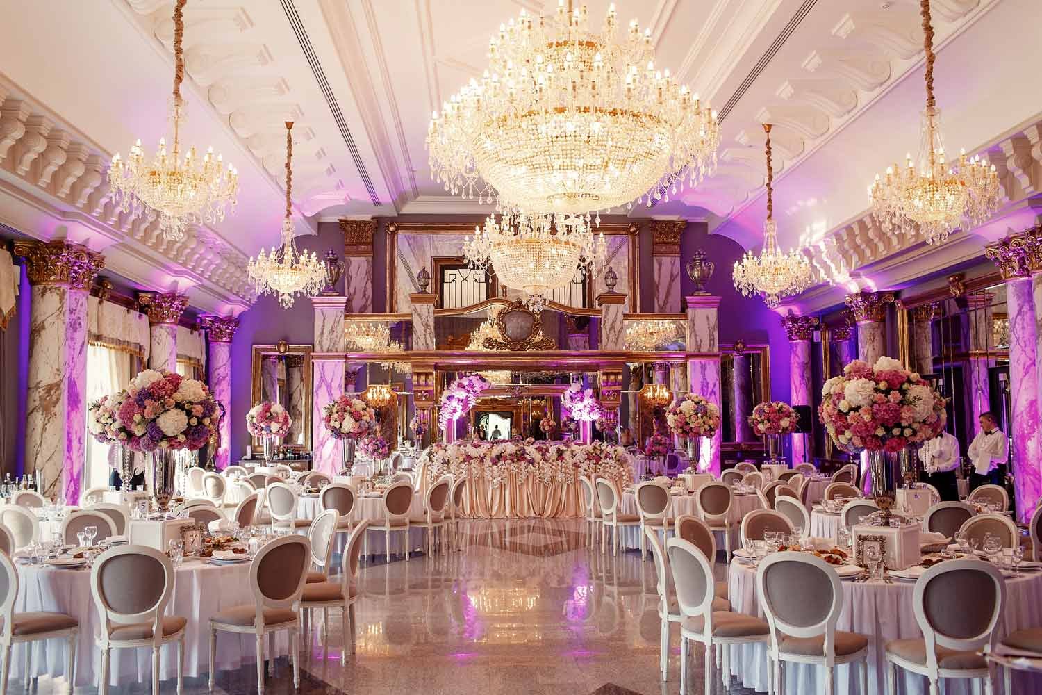 luxuriouwebsite development for weddings delhi s-dinner-hall-with-large-crystal-chandelier website development for weddings delhi